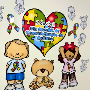 Kit dia da conscientização do autismo