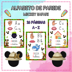 Alfabeto de Parede - Turma do Mickey Safari