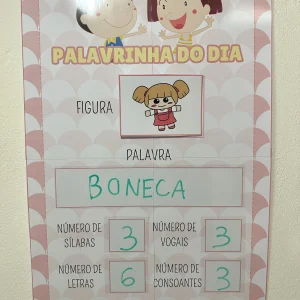 Cartaz Palavrinha do Dia