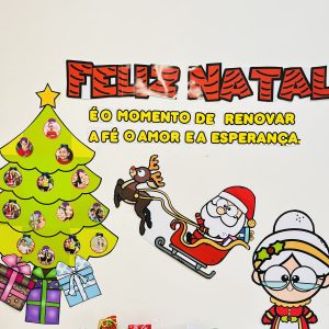 Painel Natalino + Caixinhas Natalinas